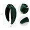 Wrapables Wide Knotted Velvet Headbands, Top Knot Velvet Headbands for Women and Girls, Dark Green